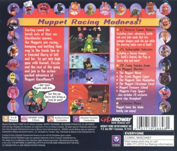 Muppet RaceMania (US) box cover back